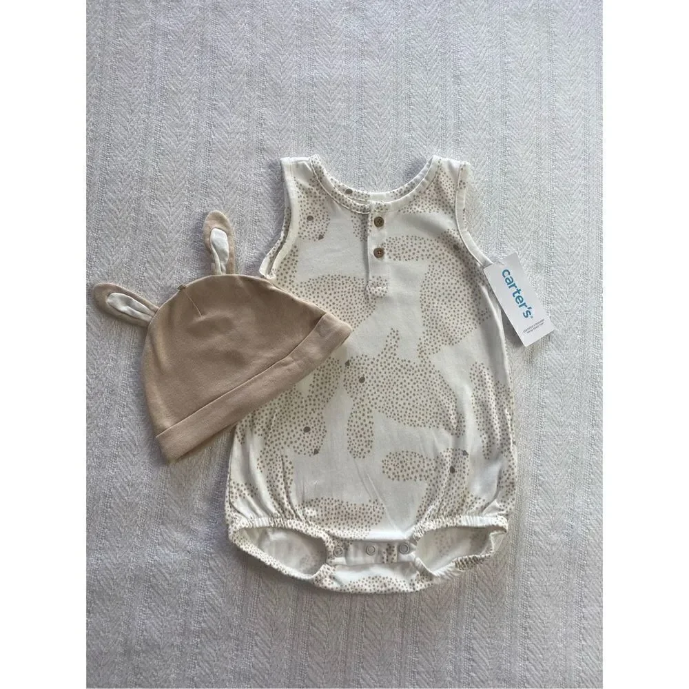 CARTER’S 12M 2Piece Bunny Bodysuit and Matching Bunny Hat